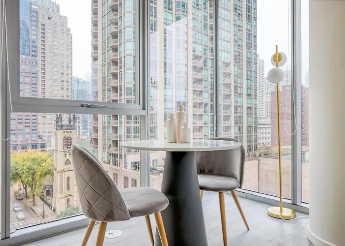 River N 1br W Gym Pool Wd Nr L Chi-124 Апартаменты Чикаго